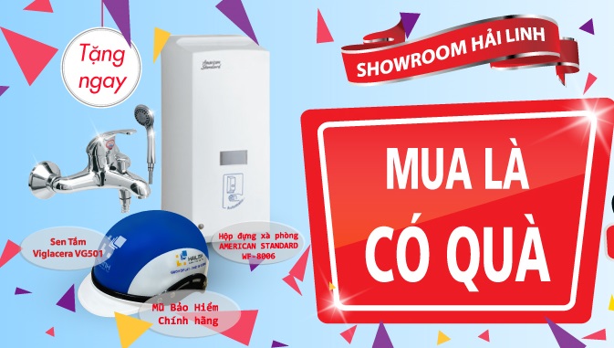 Mua thiết bị vệ sinh tại Hải Linh nhận quà tặng ngay