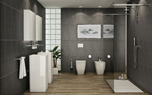 Thiết kế thiết bị vệ sinh TOTO cho phòng tắm 6m2 đẹp hút hồn