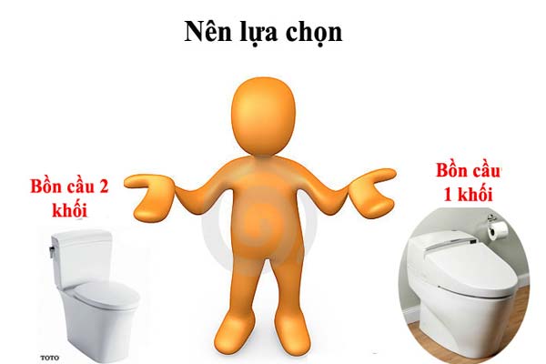 Nên dùng bồn cầu 1 khối hay 2 khối tiện nghi, tiết kiệm nhất