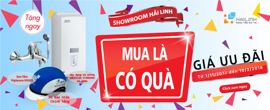 Mua thiết bị vệ sinh tại Hải Linh nhận quà giá trị