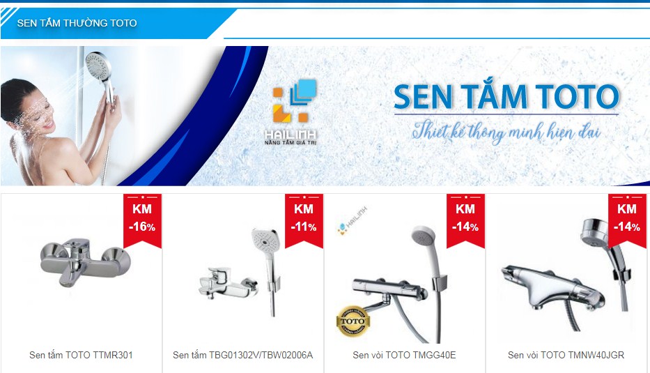 Sen Tắm Toto chính hãng giá ưu đãi chỉ có tại Hải Linh Sen tắm Toto chính hãng giá tốt nhất bán tại Hải Linh
