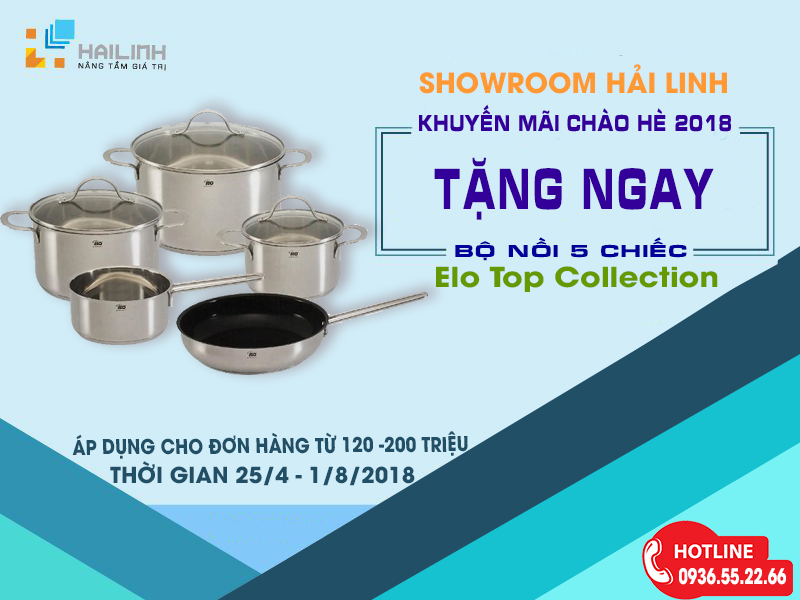 tặng bộ nồi inox