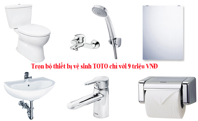 mua trọn bộ thiết bị vệ sinh với 9 triệu đồng