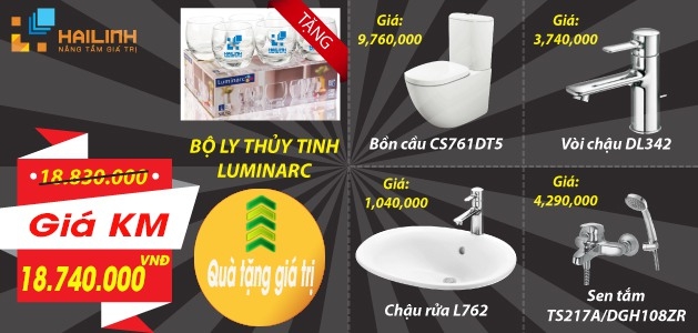 chương trình khuyến mại dành cho các sản phẩm của toto
