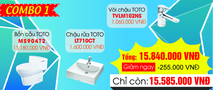 chương trình khuyến mại khi mua bộ sản phẩm của toto