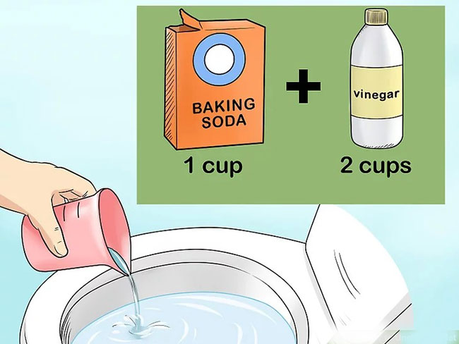 Mẹo thông tắc bồn cầu bằng Baking Soda và giấm ăn