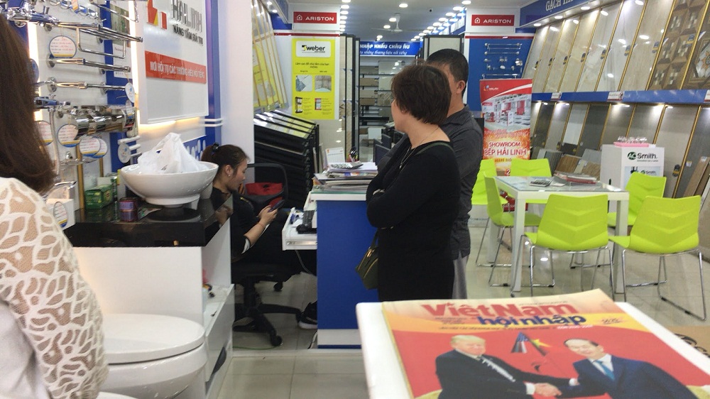 không gian mua sắm tại hải linh