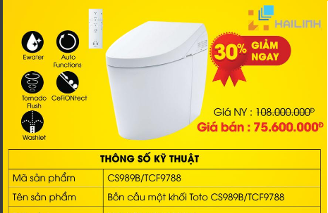 khuyến mại bồn cầu TOTO