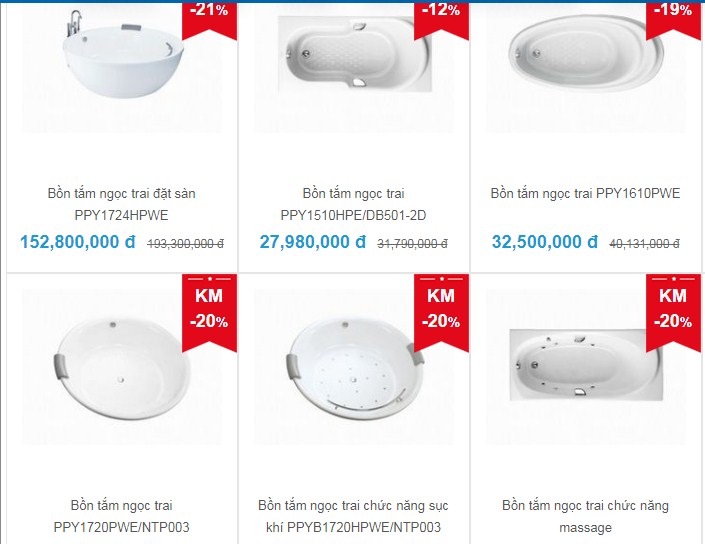 Một số mẫu bồn tắm Toto đẹp sang trọng bán tại Hải Linh