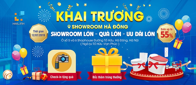 thông báo khai trương showroom tại Hà đông