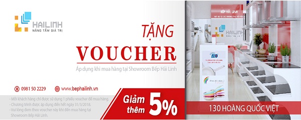 tặng voucher giảm giá 5%