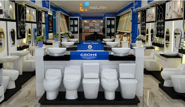 showroom-hai-linh-532-duong-lang-duoc-thiet-ke-hien-dai thiết bị vệ sinh toto giá rẻ