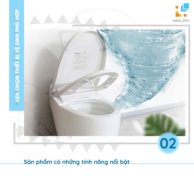 thiết bị vệ sinh toto sở hữu nhiều tính năng vượt trội