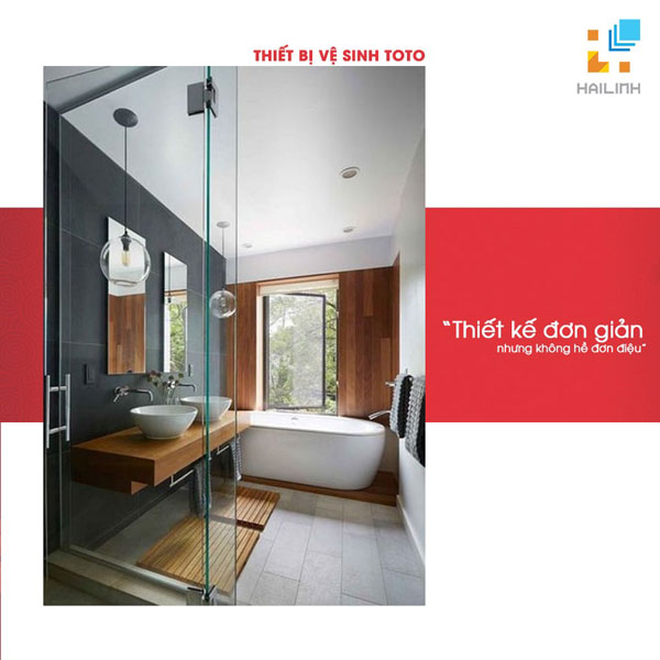 Thiet bi ve sinh TOTO co thiet ke don gian