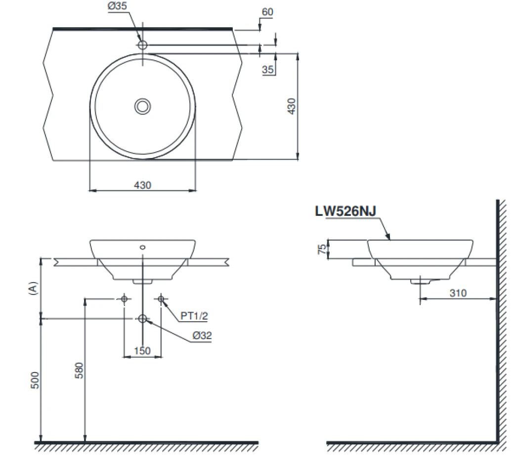 chau rua dat ban toto lw526nj